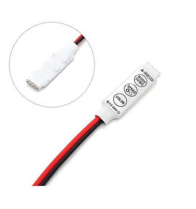 Mini RGB-controller - Voor RGB 5050/3528 LED-strips