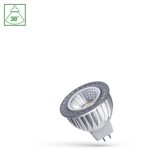 MR16 LED 12V 4W - COB, 38 graden, Warm Wit, met glas, Spectrum