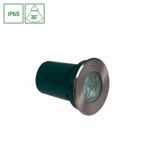 Lukka 3LED 3W - Cree, 45°, 230V, IP67, Koud wit, Grond