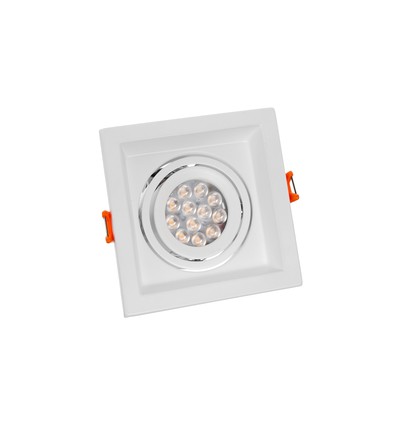 MDD MINI GU10 inbouwspot - vierkant, wit, zonder lichtbron