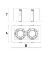 Modern Day Mini GU10 - Wit frame, zonder lichtbron