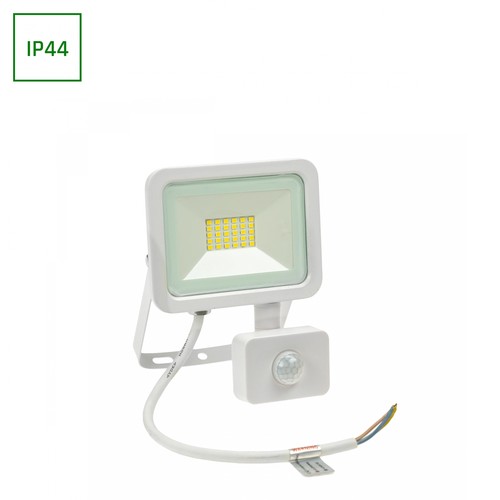 20W breedstraler met sensor - IP44, warm wit, wit, met sensor