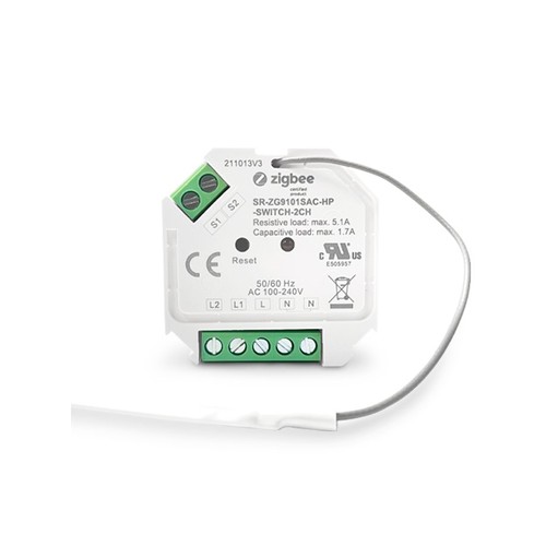 Mini ZigBee Dubbele Schakelaar - 2 x 390W