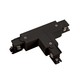 T-connector voor 3-fase rails - T2, Rechts, zwart, Spectrum