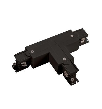 T-connector voor 3-fase rails - T2, Rechts, zwart, Spectrum