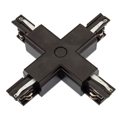 X-connector voor 3-fase rails, SPS - Zwart, Spectrum