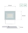 100W LED breedstraler, wit - 9400lm, IP65, 6000K, buiten