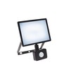 30W LED breedstraler met sensor - 6000K (Koud wit), zwart