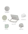 30W LED breedstraler - 2900lm, IP65, witte behuizing, koud wit