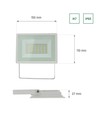 30W LED breedstraler - 2900lm, IP65, witte behuizing, koud wit