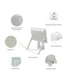 50W Noctis Lux 3 LED breedstraler met sensor - 4000K, IP44, wit, buiten