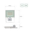 50W Noctis Lux 3 LED breedstraler met sensor - 4000K, IP44, wit, buiten