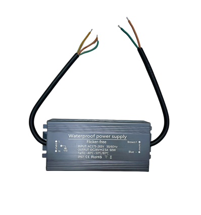 60W voeding - 24V DC, 2,5A, flikkervrij, IP67