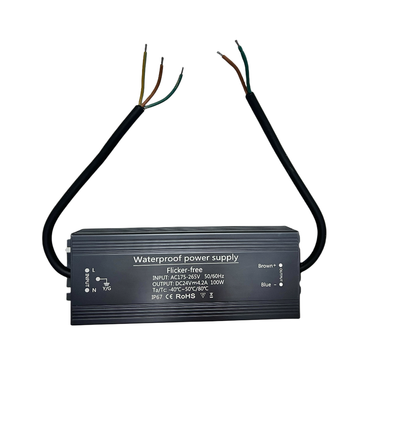 100W / 24V DC voeding - 4.1A, IP67, Flicker free