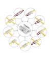 LED strip 8-in-1 connector - 8mm, enkelkleurig, IP20, 5V-24V