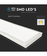120x30 LED-paneel, 40W - 110lm/W, ingebouwd in wit frame