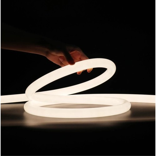 10W per meter Warm wit D15 CLIP-ON Neon Flex LED - 230V, IP67