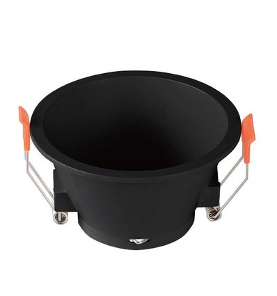 MR16 of GU10 Downlight, anti-verblinding - Zonder lichtbron, zwart, Zaagmaat: Ø8,3 cm, Afmetingen: Ø9,3 cm
