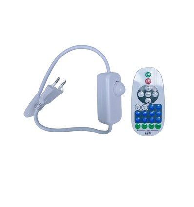 Draaddimmer - Inclusief eindkap en afstandsbediening, voor 230V CLIP-ON 8x16 Neonflex, max. 50 m