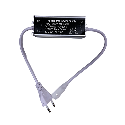 Flikkervrije stekker voor 230V CLIP-ON 8x16 Neonflex - Inclusief eindkap, flikkervrij, 230V