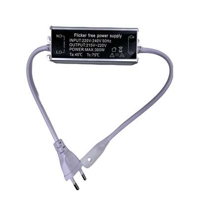 Flikkervrije stekker voor 230V CLIP-ON 8x16 Neonflex - Inclusief eindkap, flikkervrij, 230V