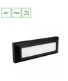 6W LED trapverlichting, CCT - 3 lichtkleuren, IP54, zwart, buitenwandlamp