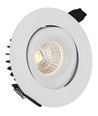 6W Ø9cm inbouwspot dimbaar RA90 - 12-24V, gat: Ø7,5 cm, afmetingen: Ø9 cm, witte rand