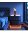 Outlet: Bloemenvase met LED-licht Binnen/buiten - Zwart, dimbaar, IP54 buiten