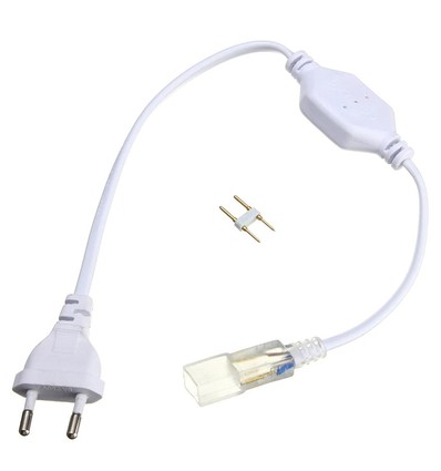 Stekker voor IP65 RGBIC LED-strip - Inclusief eindkap, 230V