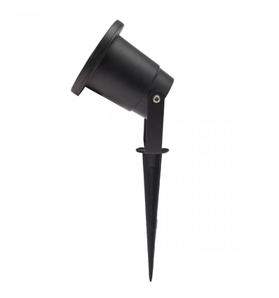 FLORI GU10 - Aluminium, verstelbare hoek, IP65, 98x145mm, zwart, grondpin, zonder lichtbron