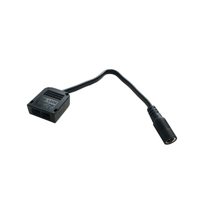 LEDlife Dupont verdeelstuk - Zwart, 2 uitgangen