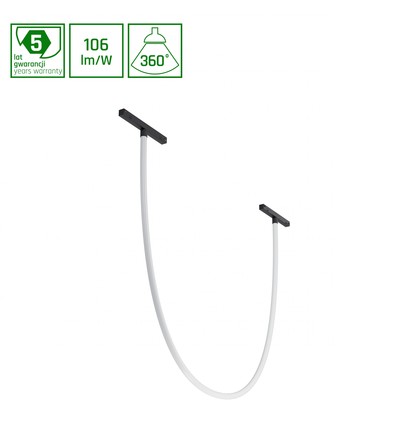 150cm 24W SHIFT Neon L magnetische lichtrail, 48V - 3000K, RA>90, 106lm/W, Ø22mm