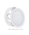 12W Ø17cm 2-in-1 LED inbouwpanel - 125lm/W, 4000K, Gat: Ø14,5 cm, Afmeting: Ø17 cm, opbouw/inbouw