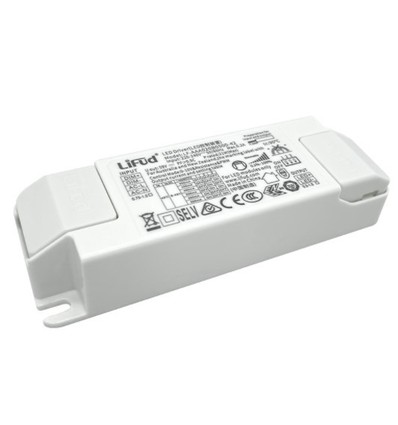 Lifud 30W / 400-750mA 1-10V dimbare LED driver - 9-42V, 0/1-10V signaalinterface, flikkervrij