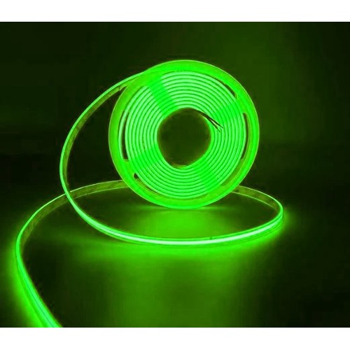 5m 10W/m Groene COB-LED strip - 24V DC, IP67, 320 LED's per meter, COB LED