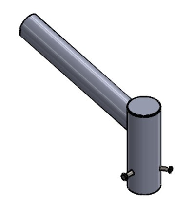 Beugel voor straatlamp - Ø60mm / Ø70mm, grijs gepoedercoat