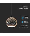 V-Tac 3D glazen hanglamp - Ø20 cm, E27