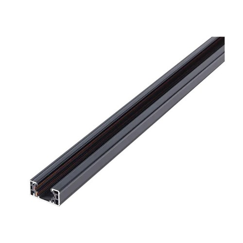 LEDlife 1,5 meter rail voor rails spots - Zwart, 1-fase, 1F3W, compleet met aansluiting en eindkap