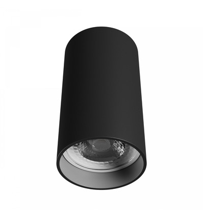 GU10 opbouwspot - Zwart, rond, plafondlamp, zonder lichtbron