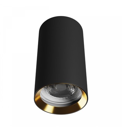 Chloe Variosa GU10 opbouw GU10 - 230V, IP20, 55x100mm, zwart / goud, rond, zonder lichtbron