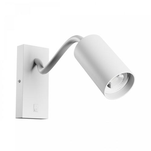 Squalla Variosa Flexi Switch GU10 - wandlamp zonder lichtbron, 230V, IP20, 55x100x410mm, wit, rond