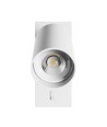 GU10 wandlamp met schakelaar - Ø5,5 x 100cm, verstelbare kop, wit, binnen
