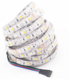 5m 12W/m RGB+CW LED-strip - 24V DC, IP65, 60 LED's per meter
