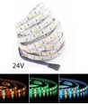 5m 12W/m RGB+CW LED-strip - 24V DC, IP65, 60 LED's per meter