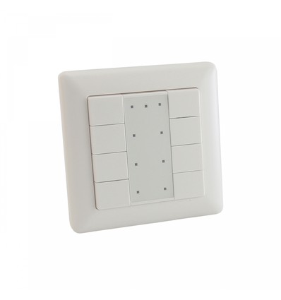 Wanddrukknoppenpaneel - 8 DALI-knoppen