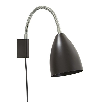 SWAY Wandlamp Ø28,5 Voor E14 in Zwart/Chroom - Belid