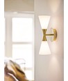 Herstal Harlekin Duo Wandlamp 2xE14 in Messing