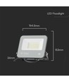 30W LED-breedstraler - 135lm/W, Samsung LED-chip, werklamp, 1m snoer, buiten