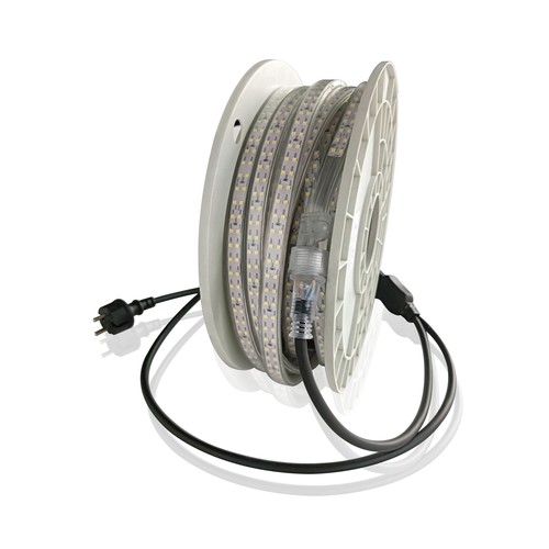 50m LEDlife werklamp LED-strip op haspel - 230V, IP67, 180 LED/m, 11W/m, 1100 lm/m