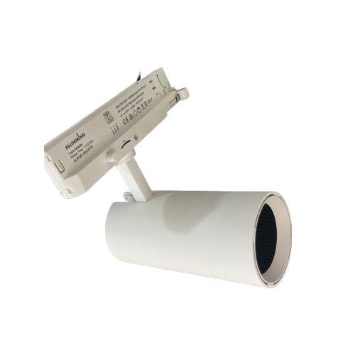 30W 3-fasen dimbare RA90 spanningsrailspot - Instelbare helderheid, wit, incl. honingraatfilter